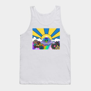 Kawaii flower power alien Tank Top